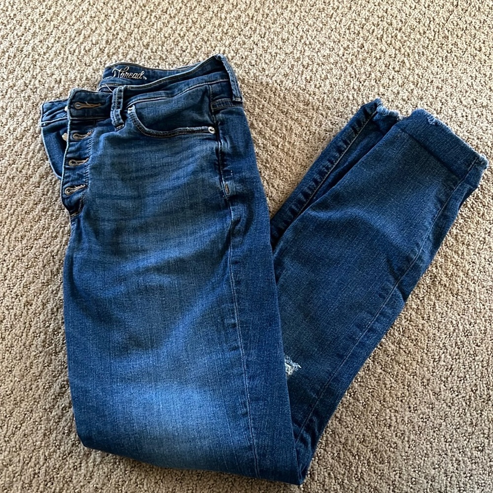 Universal Thread Highest Rise Skinny- Size 6- Medium Wash